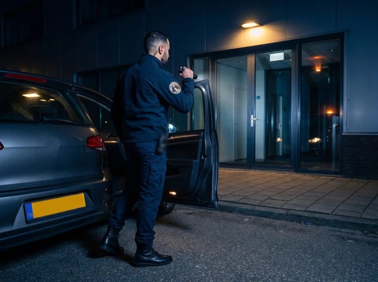 Alarmopvolging bij een bedrijfspand (sfeerbeeld)