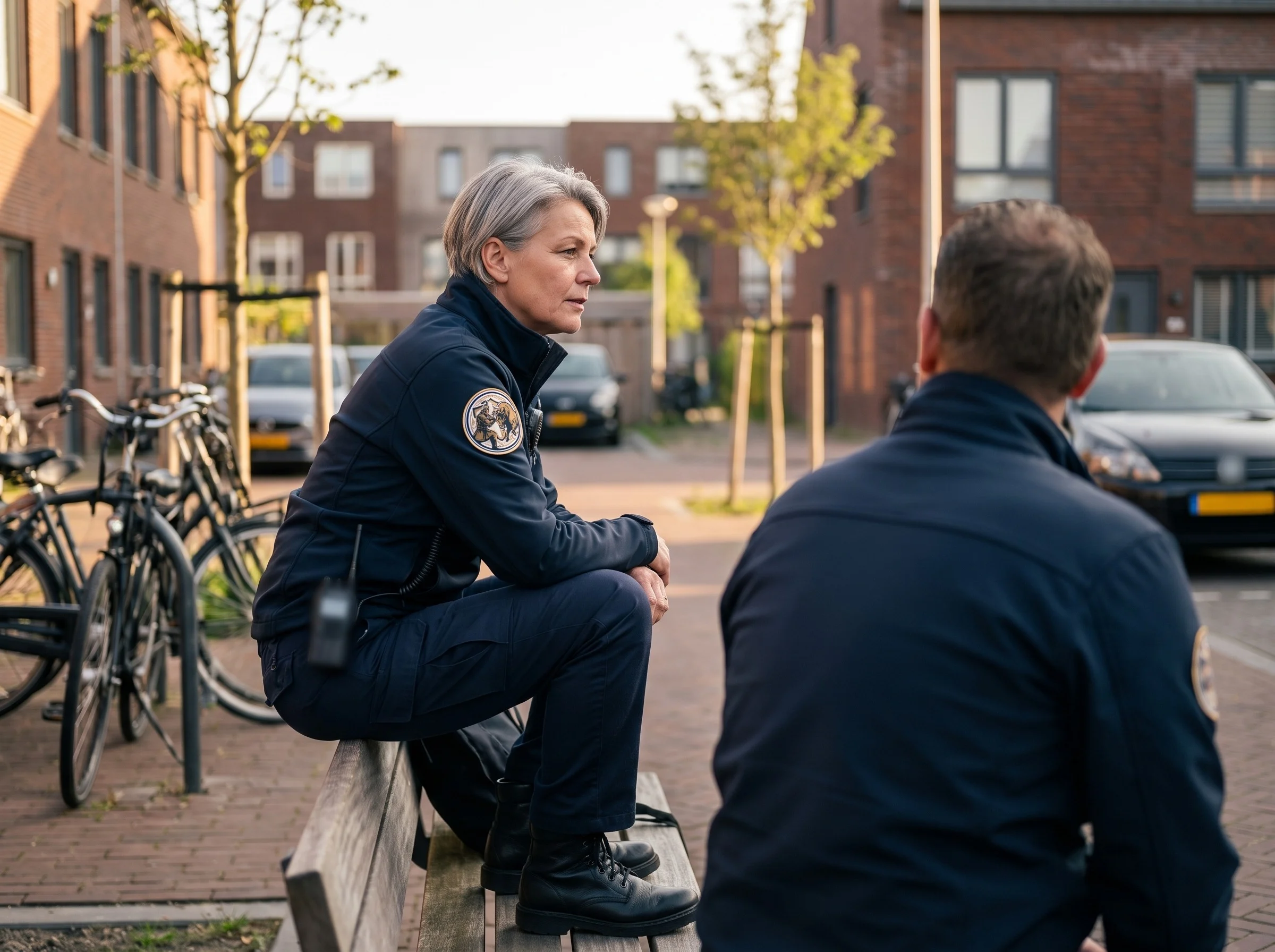 Beveiliging op een opvanglocatie (sfeerbeeld)
