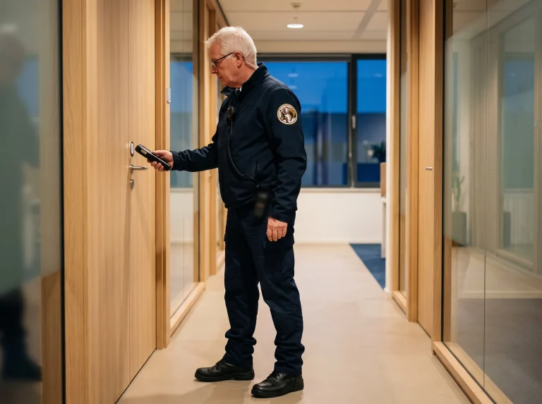 Objectbeveiliging in een kantoorgebouw (sfeerbeeld)