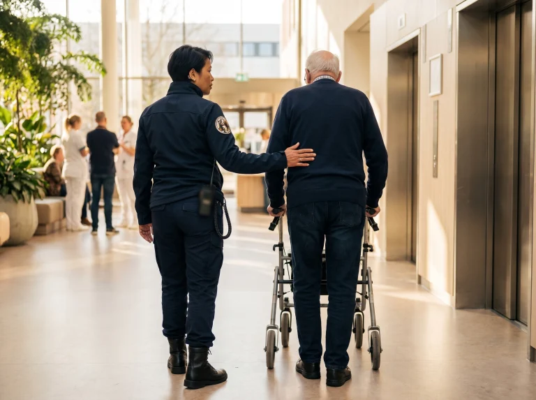 Beveiliging in een zorginstelling (sfeerbeeld)